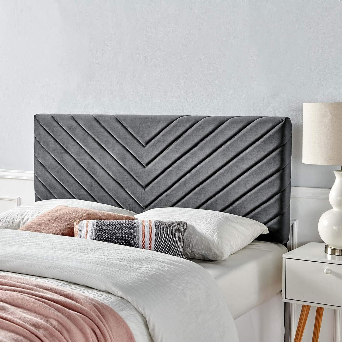 Teal Performance Velvet California King Headboard L59249