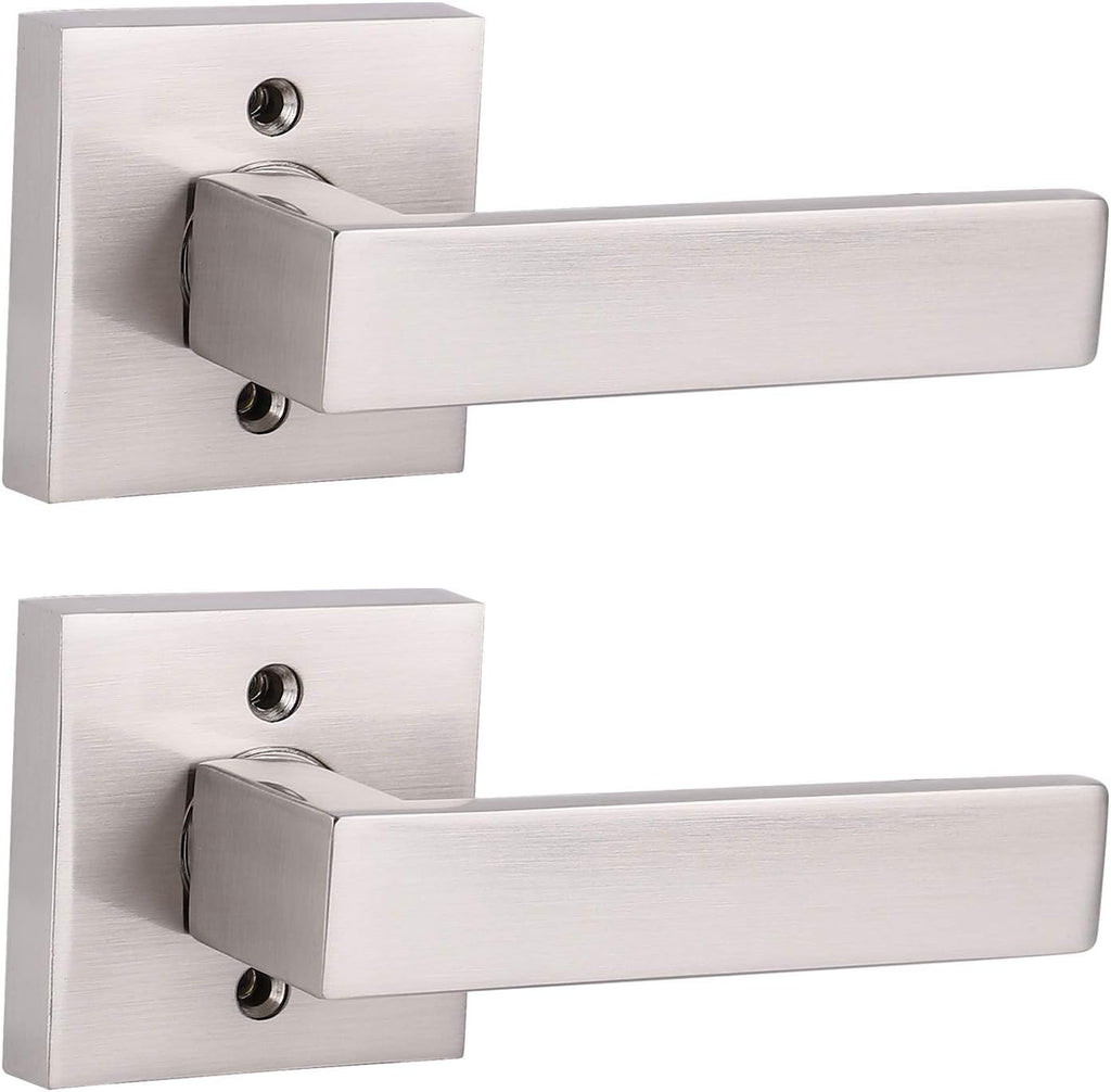 10 Pack Square Satin Nickel Privacy Door Locksets S4015