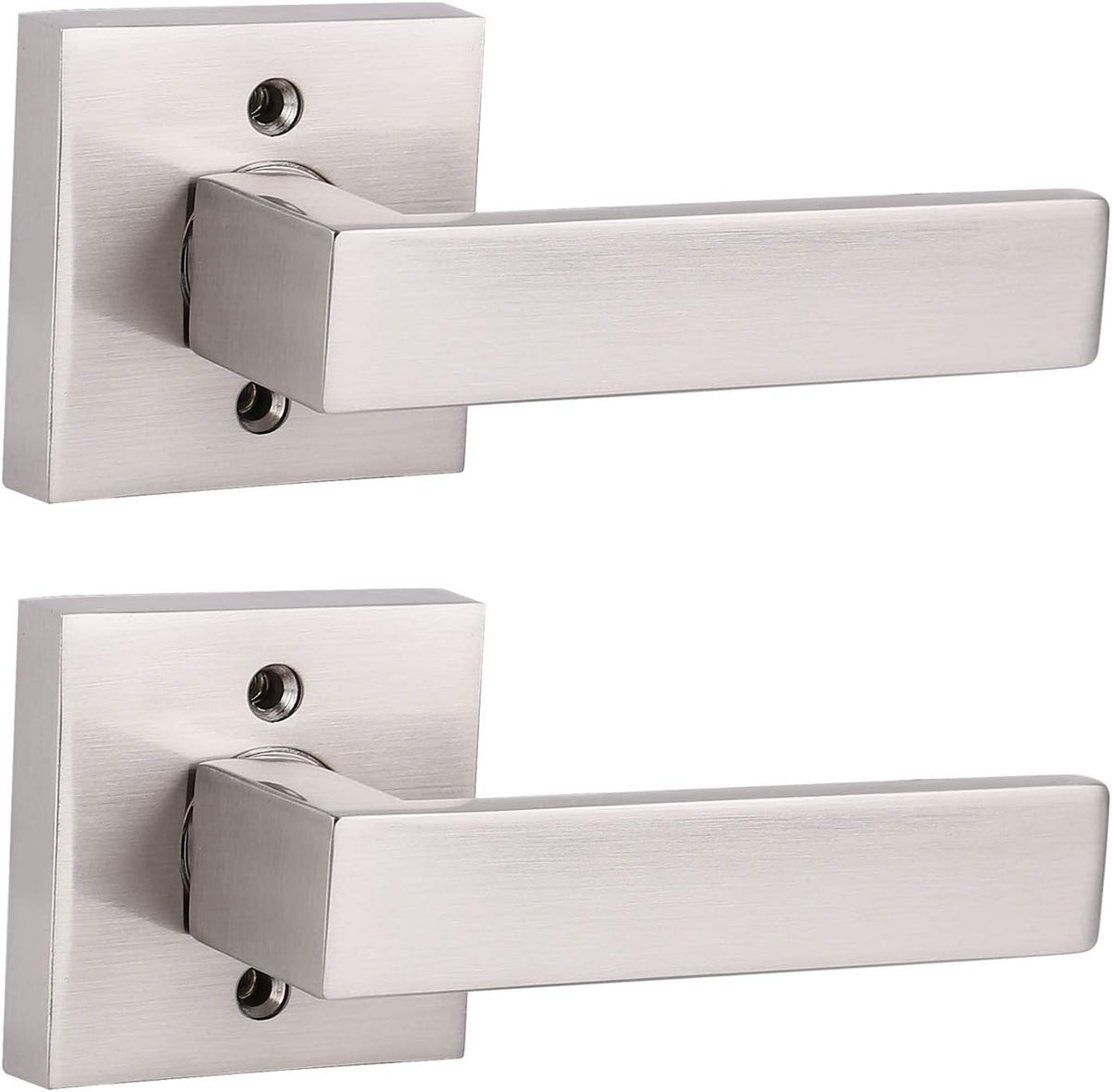 10 Pack Square Satin Nickel Privacy Door Locksets S4015