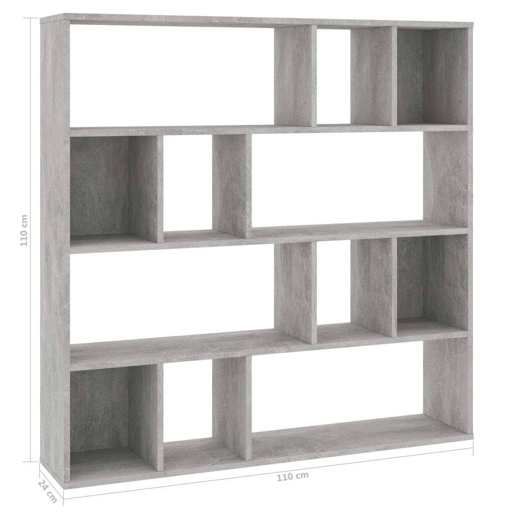 Concrete Gray Room Divider Book Cabinet Chipboard C2532