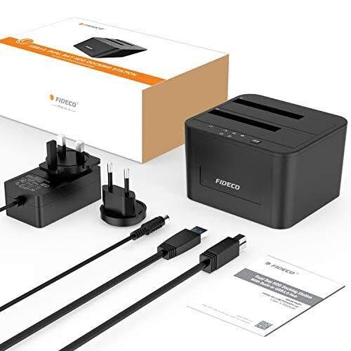 Hard Drive Docking Station, USB 3.0 SATA Dual Bay for 2.5 & 3.5 Inch HDD/SSD F51902