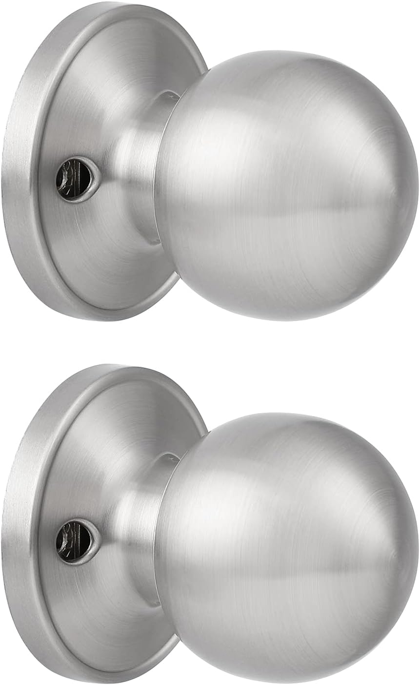 Brushed Nickel Privacy Door Knob Locks (10 Pack) S989