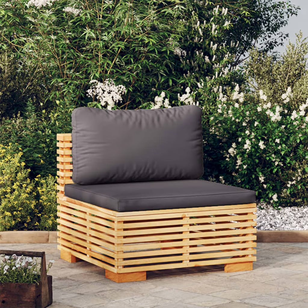 Dark Gray Teak Patio Sofa L84042