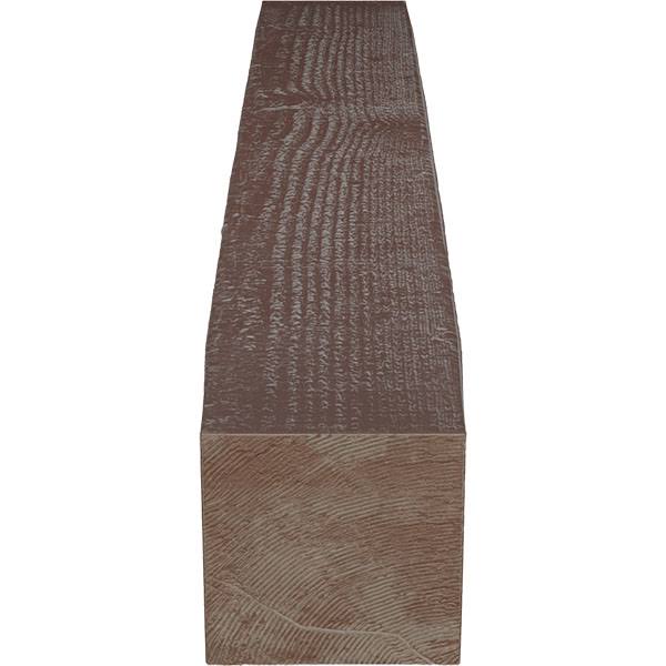 Rough Sawn Faux Wood Fireplace Mantel, Aged Pecan J777864