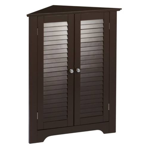 3-Shelf Corner Cabinet Espresso Q364981