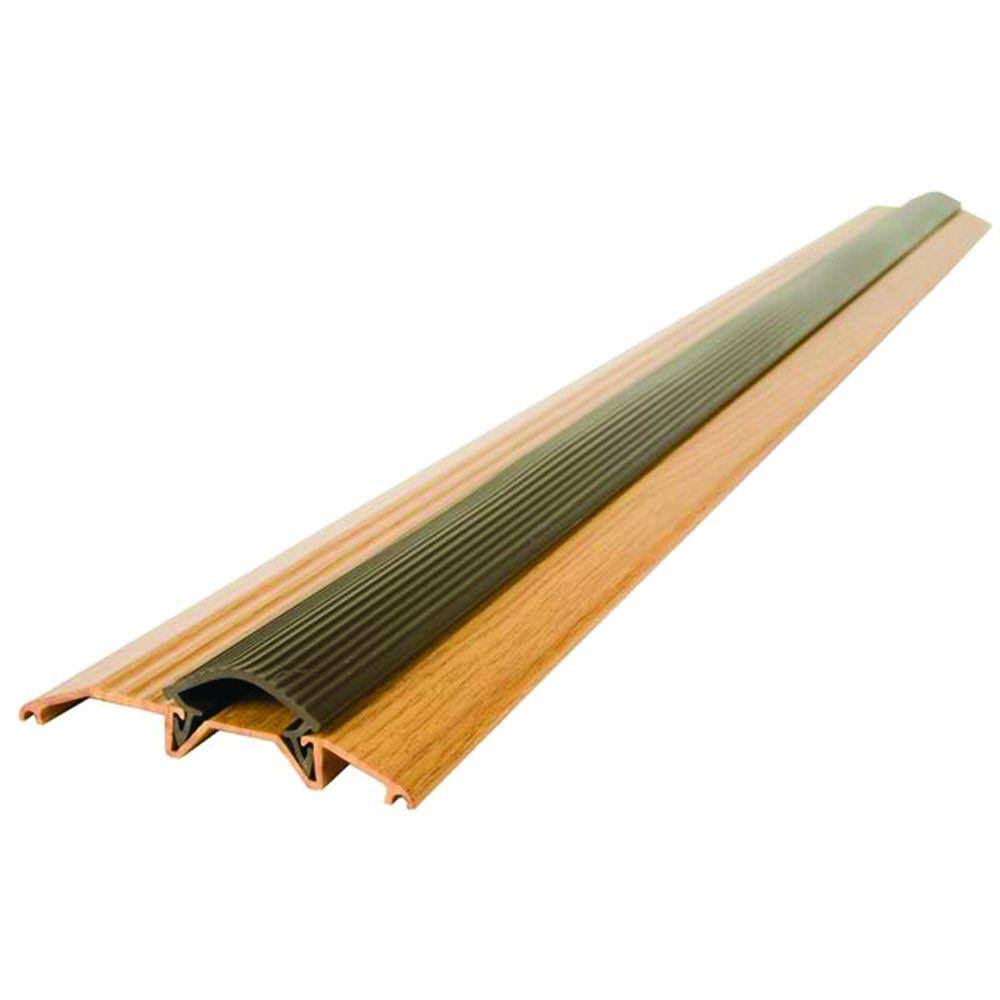 Oak Aluminum Threshold with Vinyl Seal T1591