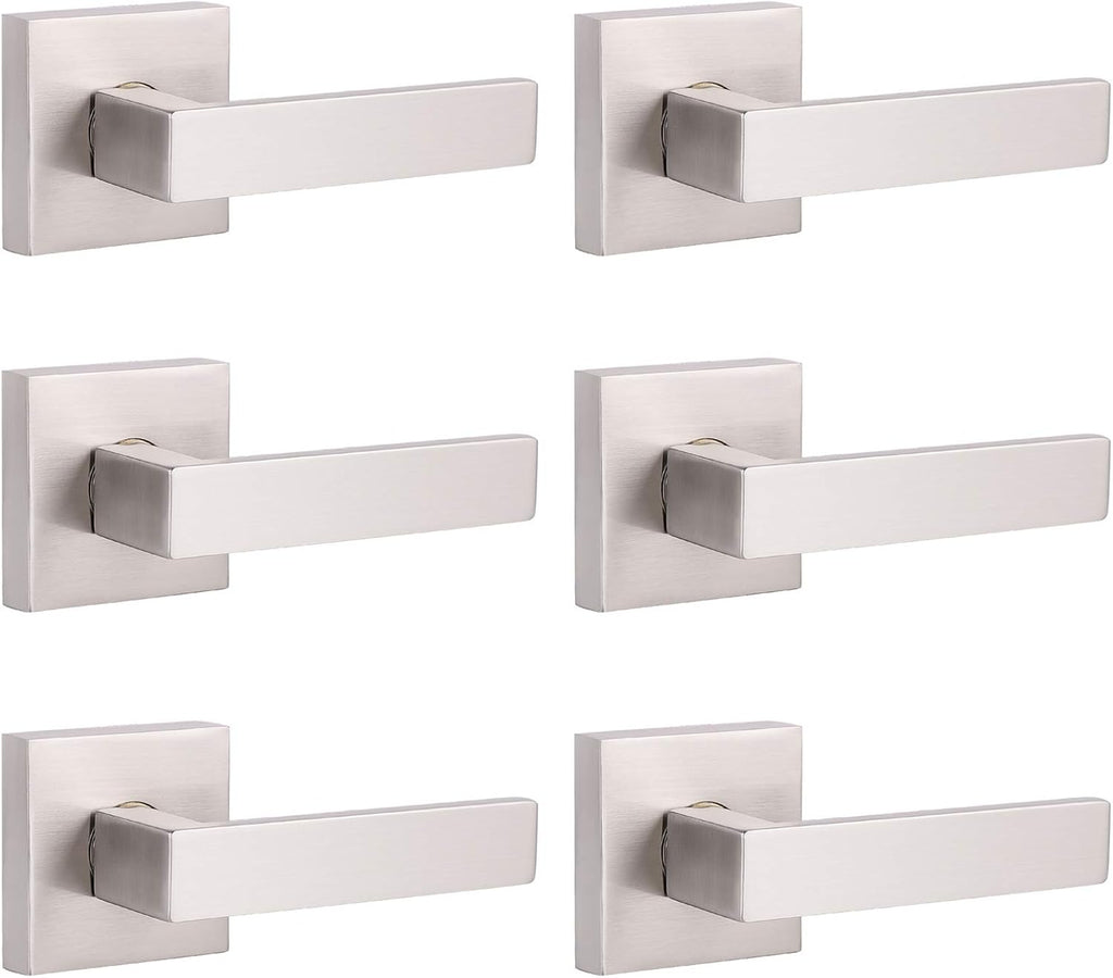 10 Pack Square Satin Nickel Privacy Door Locksets S4015