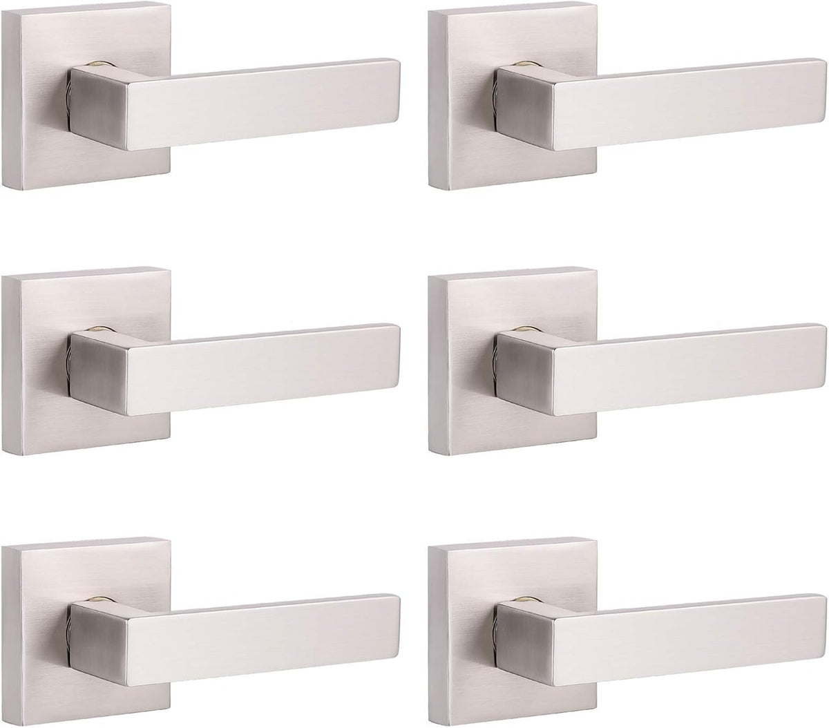 10 Pack Square Satin Nickel Privacy Door Locksets S4015
