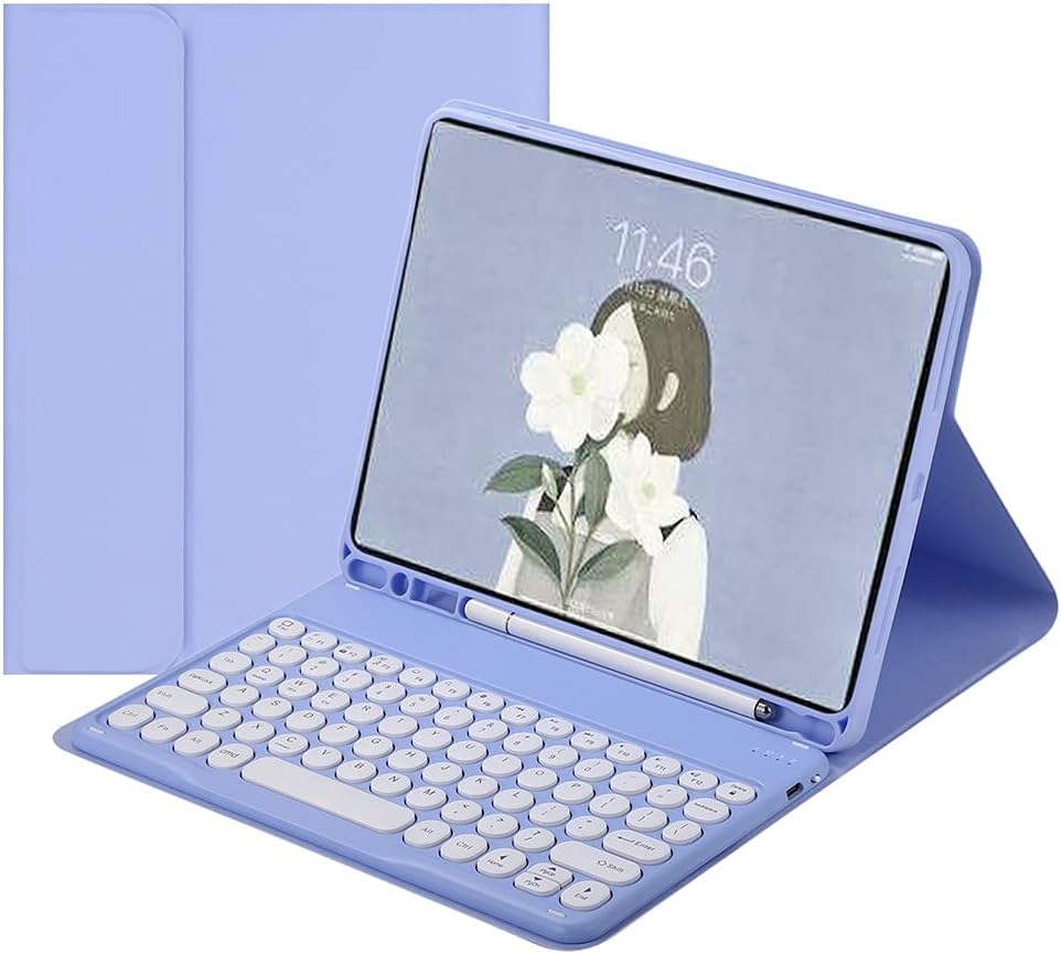 Pink Wireless Detachable Keyboard Case with Pencil Holder for iPad Pro 12.9 inch E311
