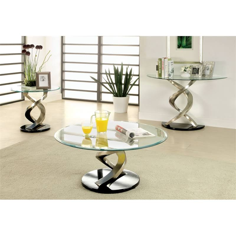 Oval Glass Top Coffee Table I892