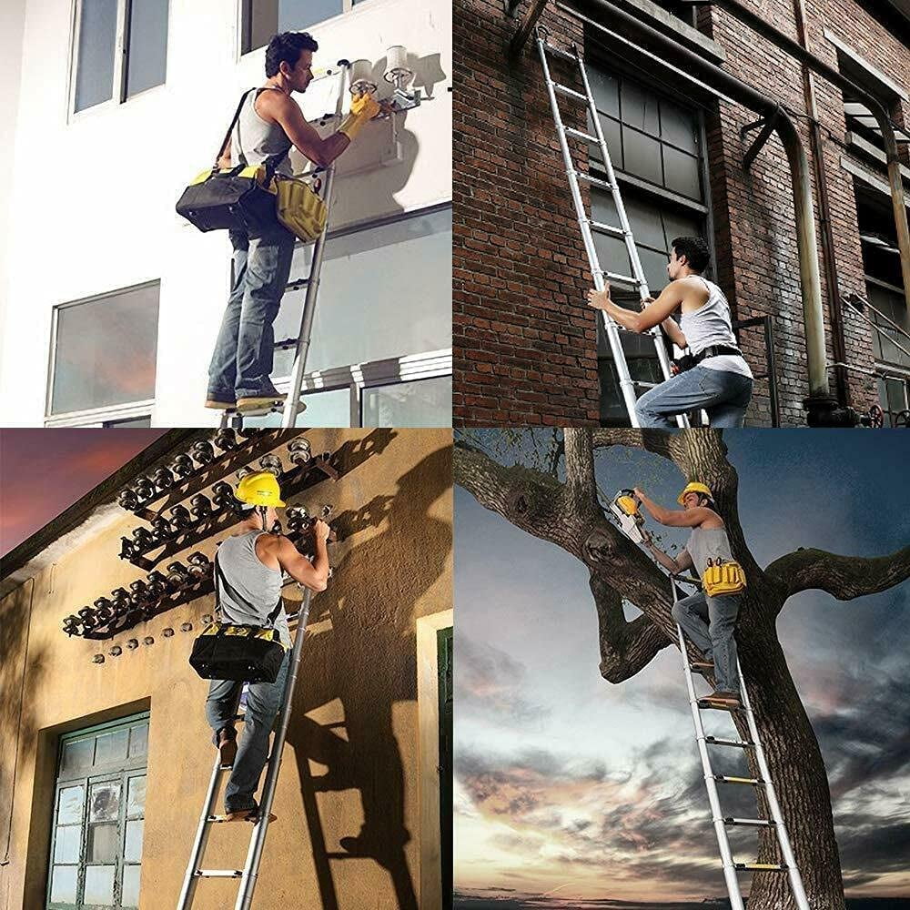 12FT Aluminum Telescoping Folding Ladder, 330lbs Max Load Capacity A62089