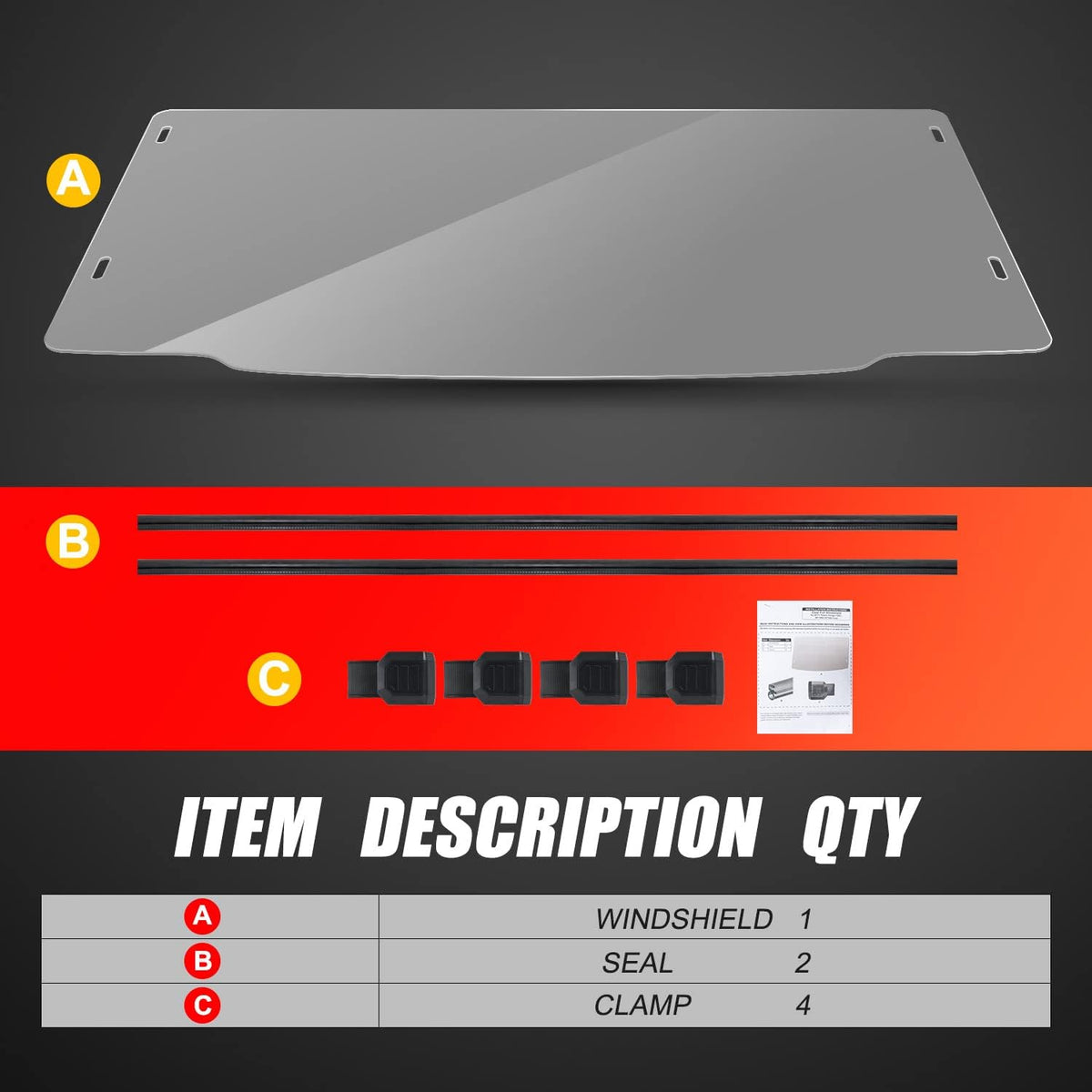Front Full Windshield UTV Q286560