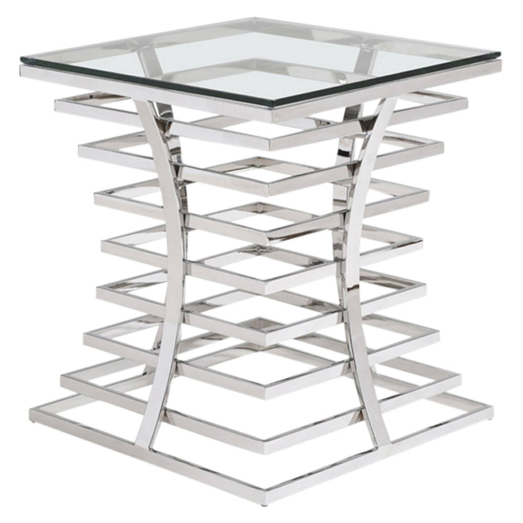 Modern Square Glass End Table E447