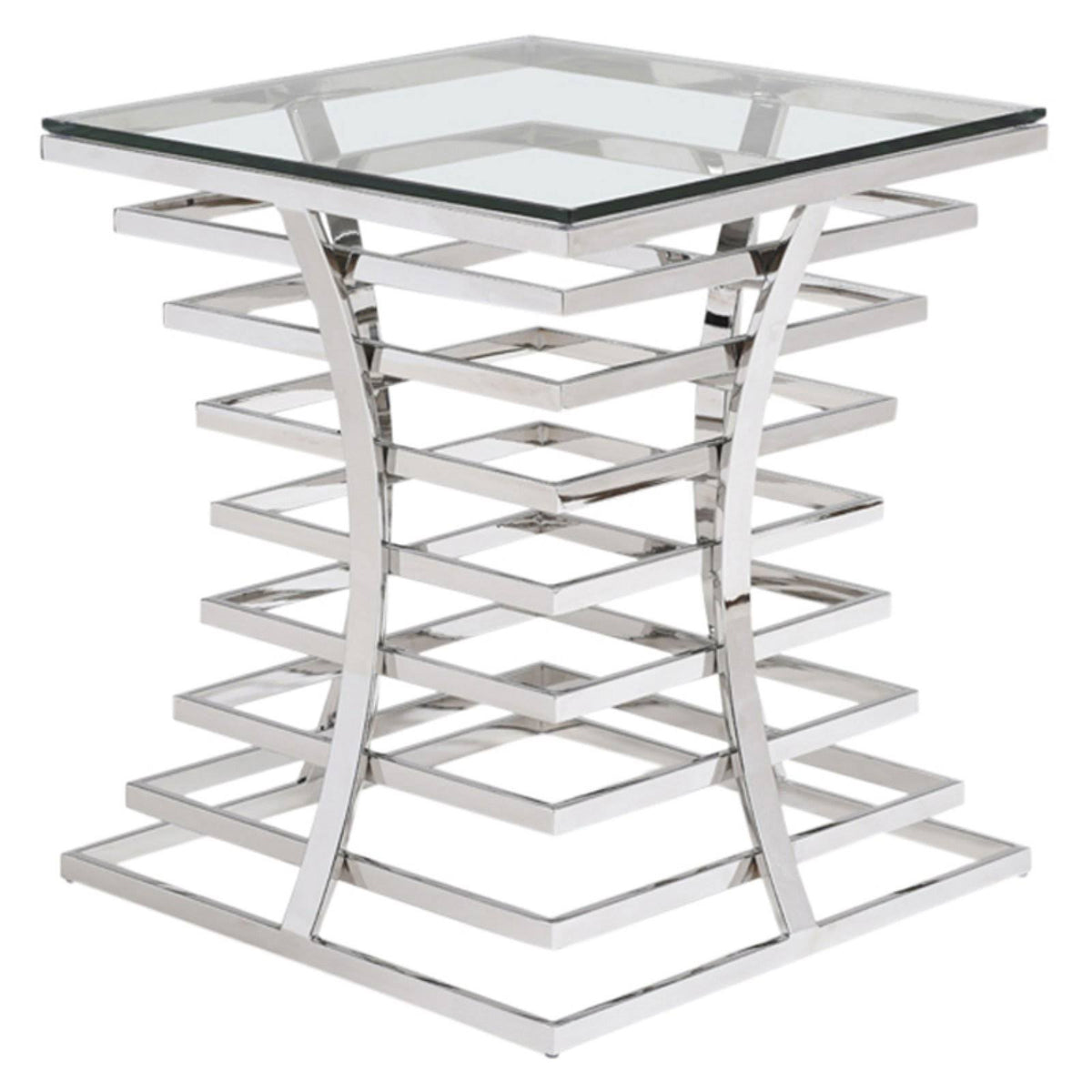 Modern Square Glass End Table E447