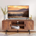 Rustic Brown TV Stand with 2 Storage Cabinet Y4576