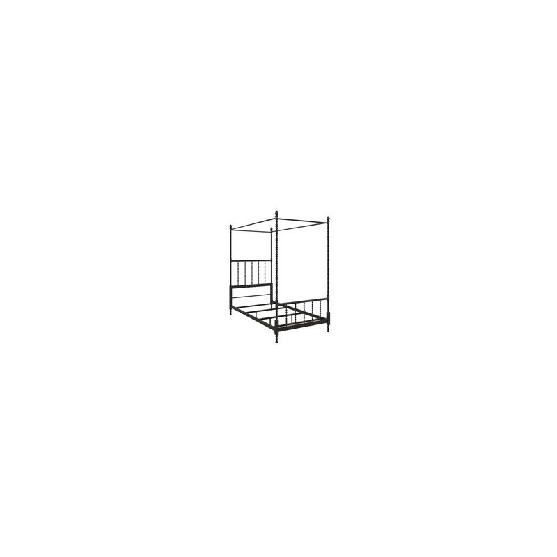 Black Twin Size Metal Canopy Bed Frame S718897