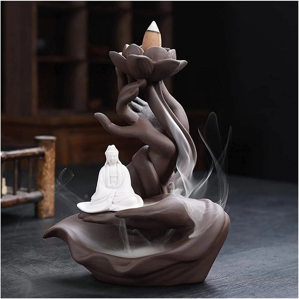 Buddha Hand Backflow Incense Burner P973398