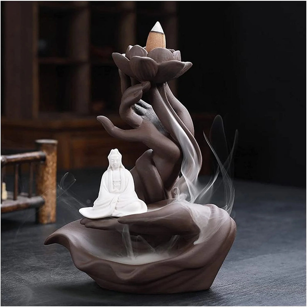 Buddha Hand Backflow Incense Burner P973398