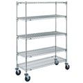 5 Shelf Adjustable Stem Caster Cart J80394