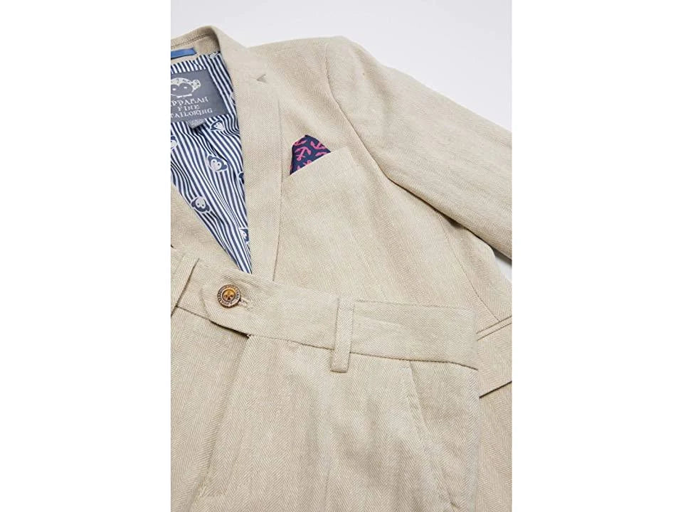 Khaki Herringbone Suit V152423