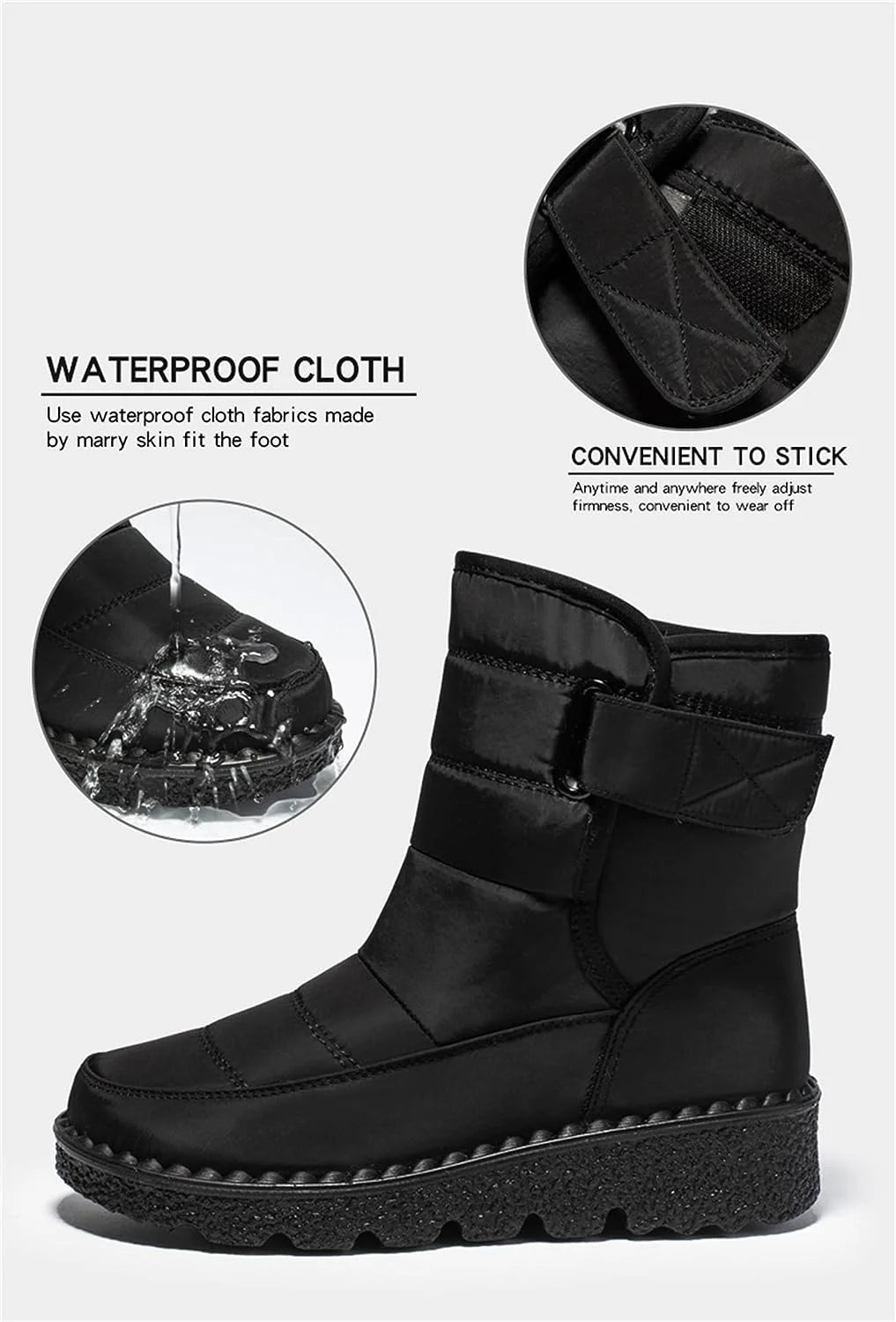 Waterproof Fur Lined Winter Ankle Boots X450703