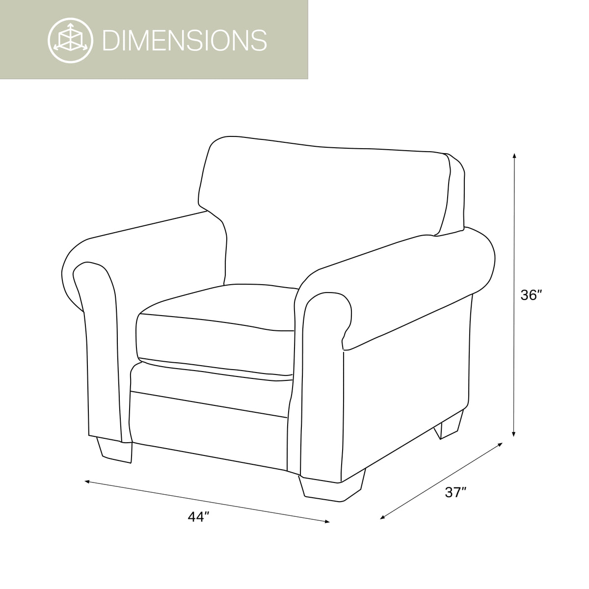 Arm Chair with Ottoman D602