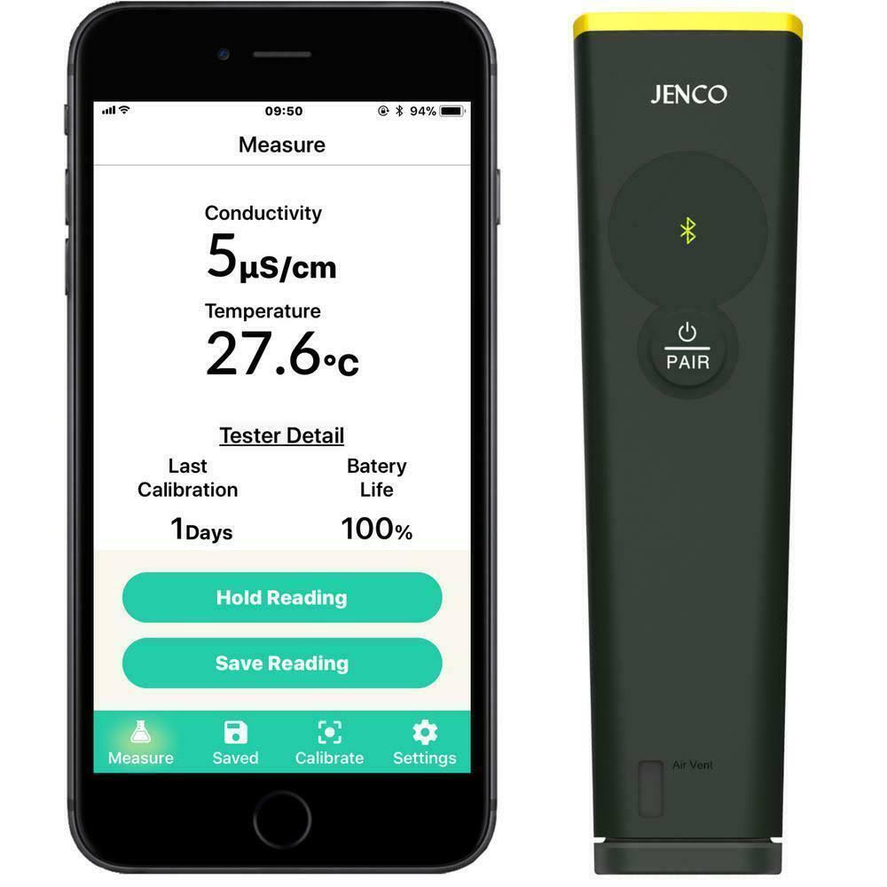 Waterproof Bluetooth Conductivity/Salinity/TDS and Temperature Tester F847