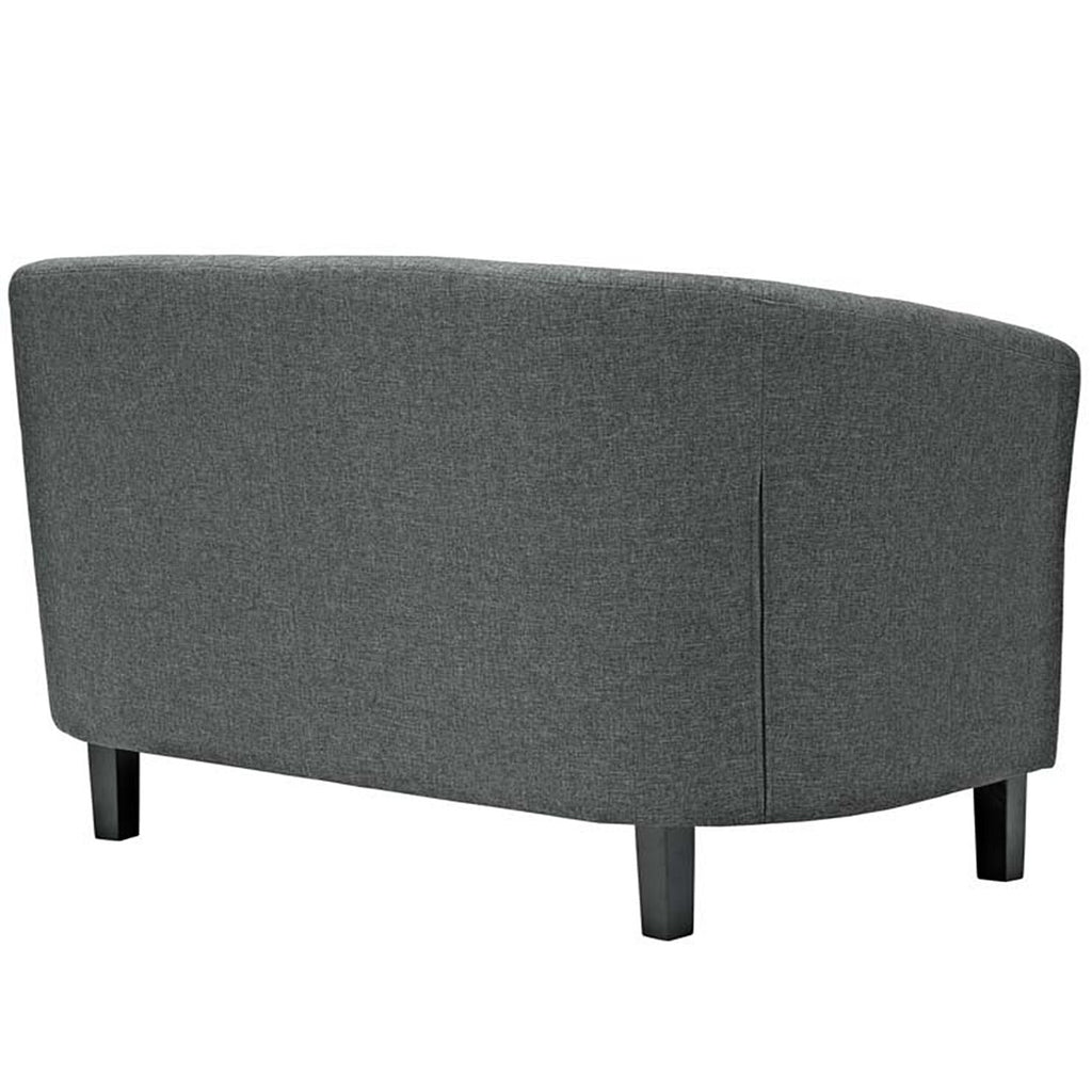 Grey Fabric Button Tufted Loveseat V203545