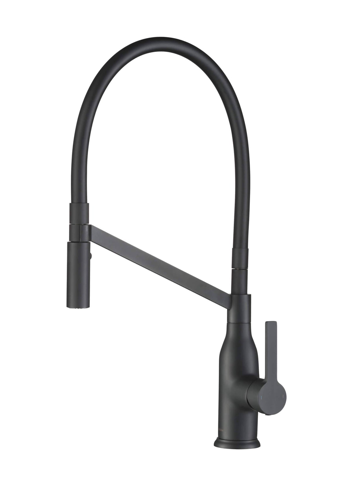 Matte Black Gooseneck Single Lever Kitchen Faucet with Spray Head H49013