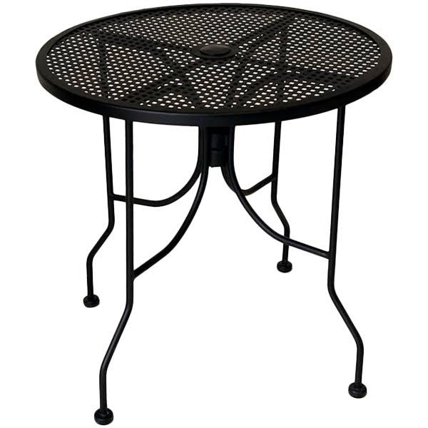 36x22 Round Top Outdoor Table with Umbrella Hole Q367