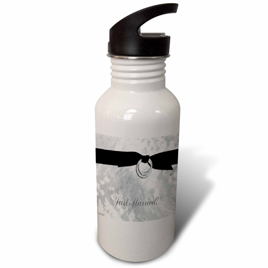 Silver 21 oz Sports Water Bottle Q684