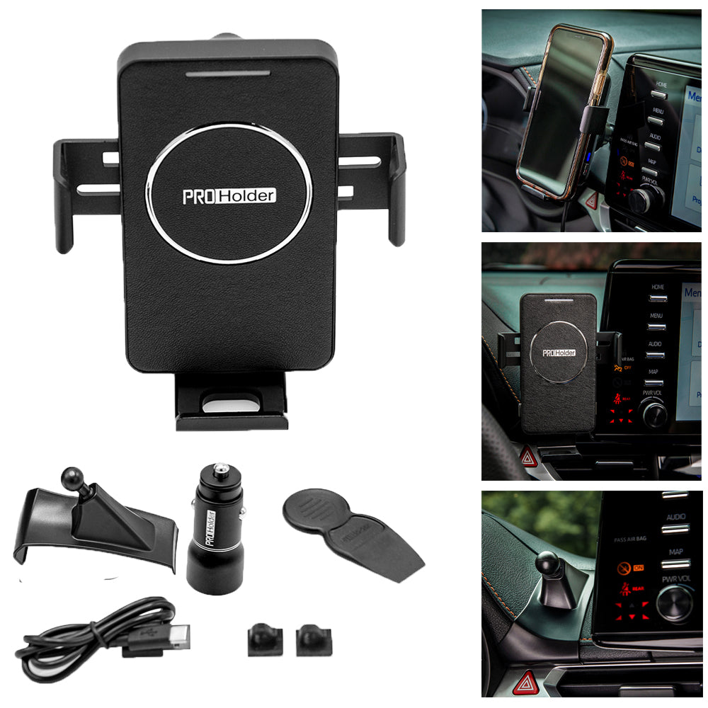 Black Wireless Charger Car Phone Holder R46432