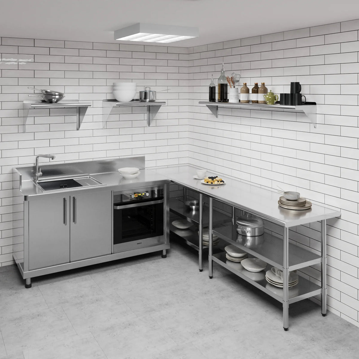 Stainless Steel Wall Shelf S8174