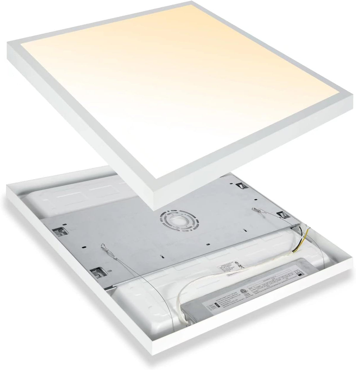 2x2 FT LED Flat Panel Light, Dimmable, 3000K/4000K/5000K, 24x24 inch, 40W 4400LM, 4-Pack B806389