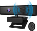 Full HD 1080P USB Webcam with 4 Built-in Microphones and Speaker, Magnetic Privacy Cover, Pack of 2 B60448