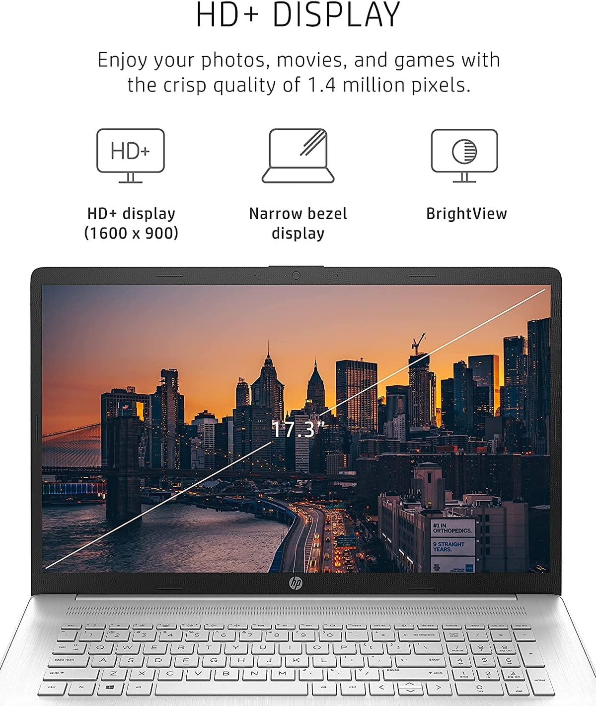 17.3" HD+ Display AMD Athlon Silver 3050U 4GB RAM 256GB SSD Laptop A243