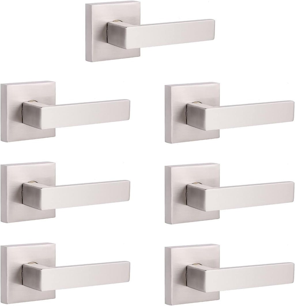 10 Pack Square Satin Nickel Privacy Door Locksets S4015