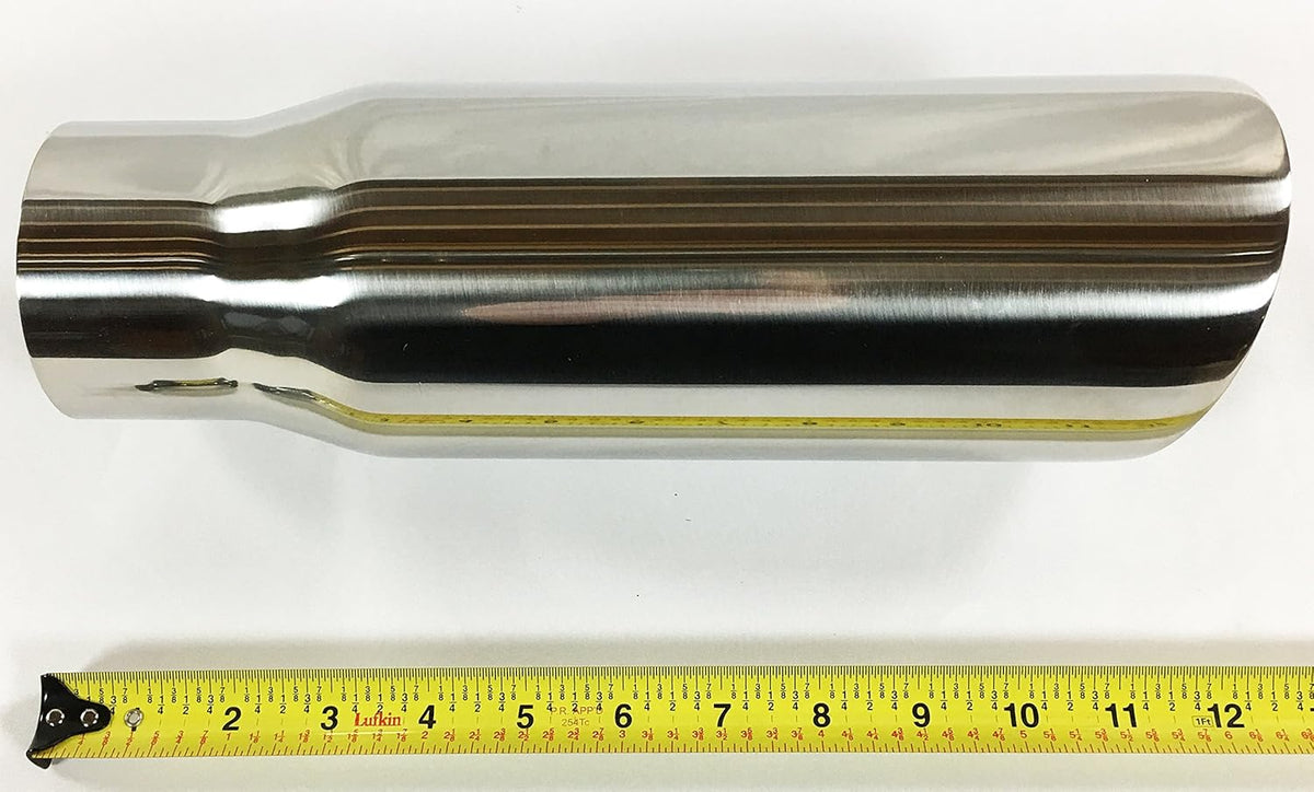 Polished Stainless Steel Double Wall Exhaust Tip Pack of 2 Y491430