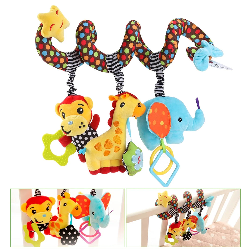 Infant Baby Activity Spiral Bed & Stroller Toy Plush Toy W137227