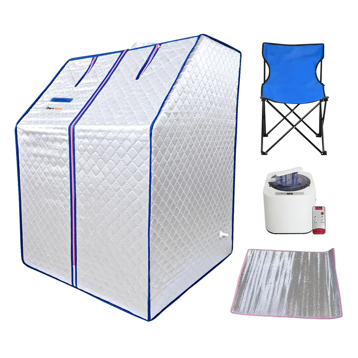 Portable Steam Sauna Tent with Heater, Chair, Remote B728150