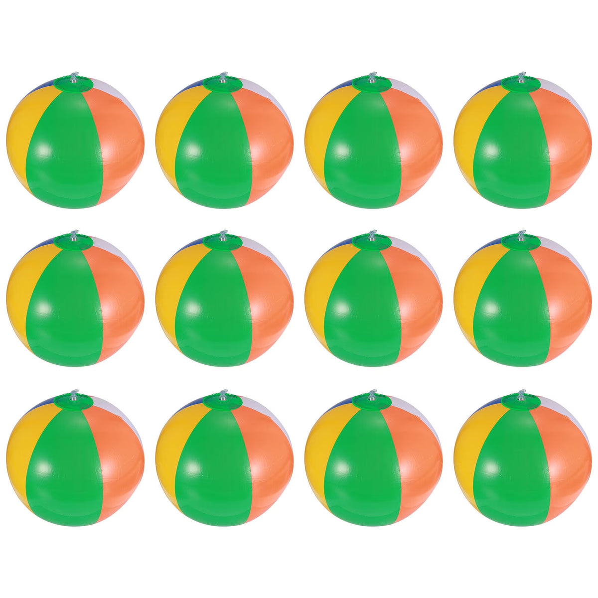 12 Pcs Inflatable Beach Balls Pool Toys F391