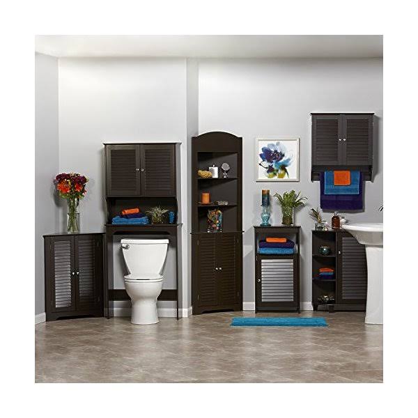 3-Shelf Corner Cabinet Espresso Q364981