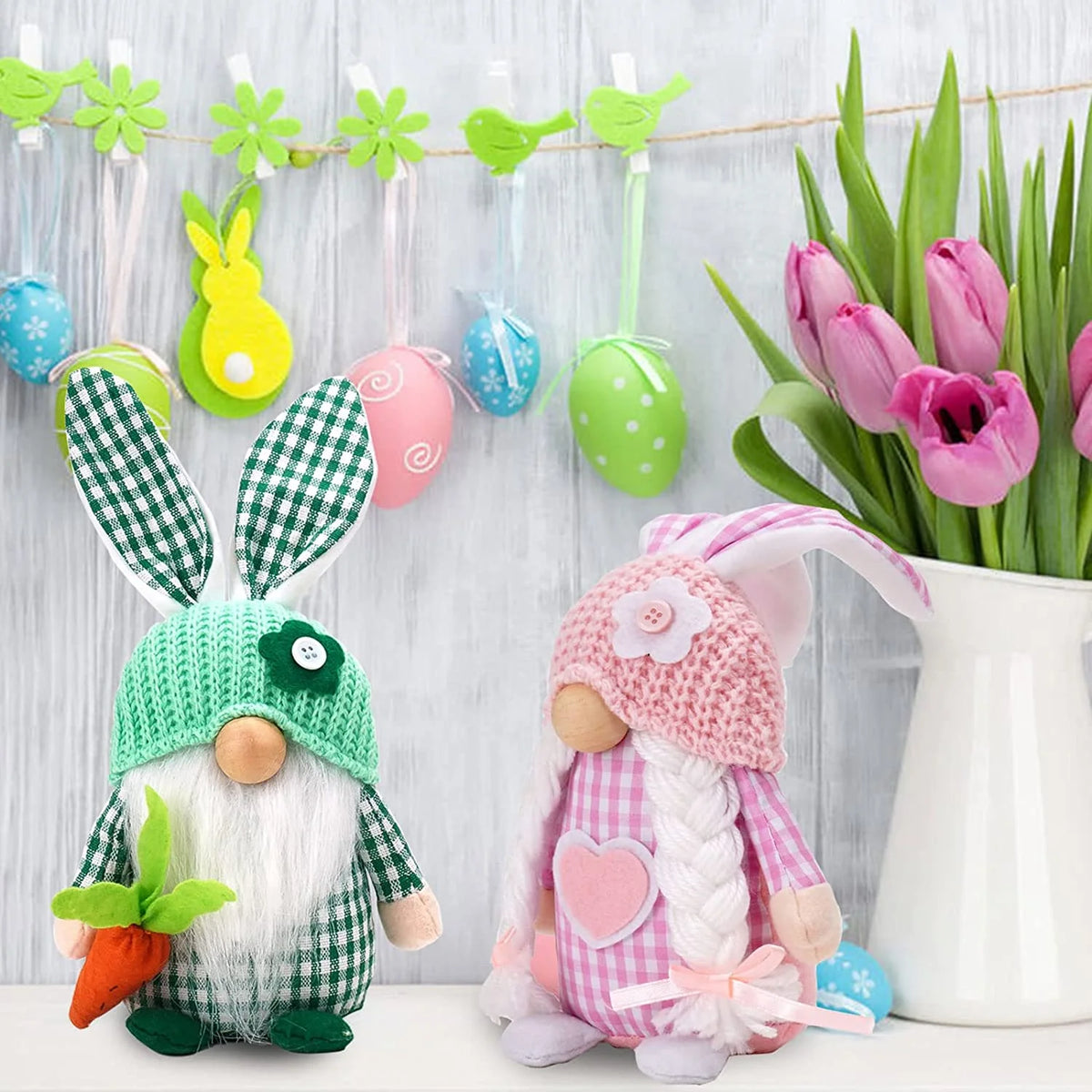 2 Pack Handmade Plush Gnome Decor M935529
