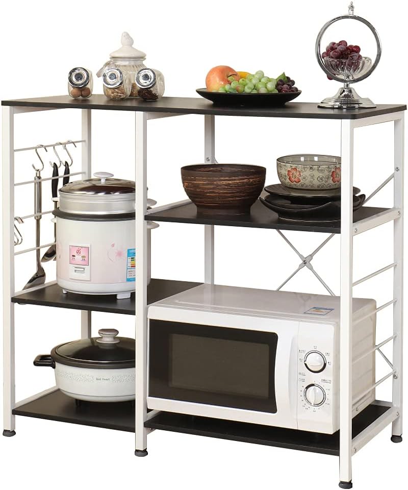 Black Kitchen Baker's Rack Storage Cart, Pack of 2 U68863