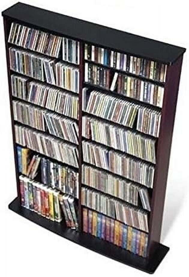Black Double CD DVD Wall Media Rack T525