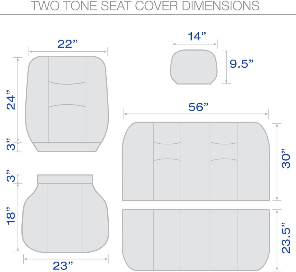 Black/Red Stripe Seat Covers Full Set Pack of 2 F74349