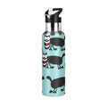 Stainless Steel Insulated Thermos Vacuum Flask Water Bottle with Straw Lid T582