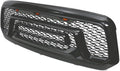 Matte Black Hood Mesh Grill N2459