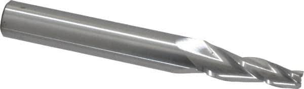 1/4x22 Small End Diam, 1-1/4x22 LOC, 3 Flute Solid Carbide Tapered Square End Mill C95220