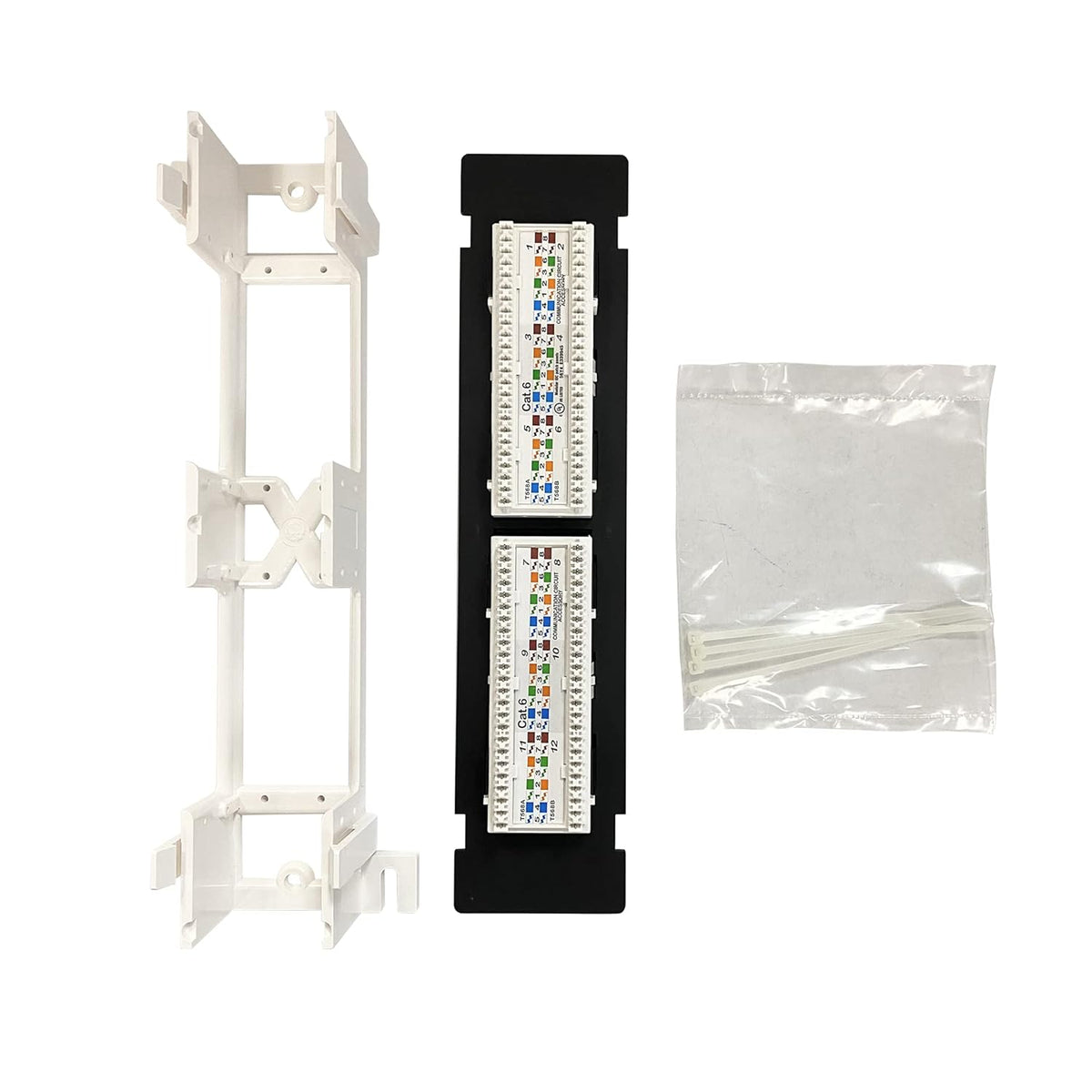 12-Port Vertical Patch Panel with 89D Bracket, Pack of 2 P257